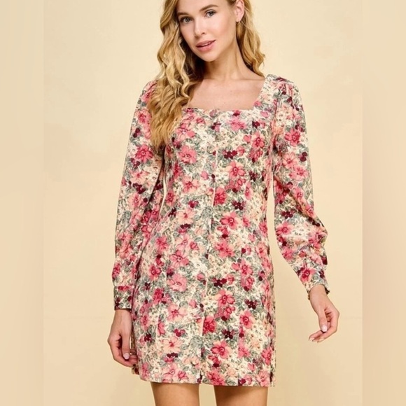 Lana Floral Print Button Down Dress Size M *NWT* - Picture 2 of 8